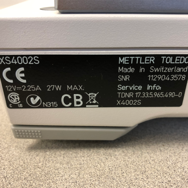 Mettler Toledo XS4002S Laboratory scale (10 available) - Image 2
