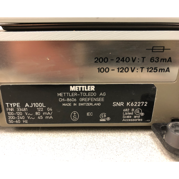 Mettler Toledo AJ100L Laboratory scale - Image 8