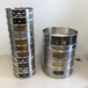Lot de 16 tamis de laboratoire dimensions variées