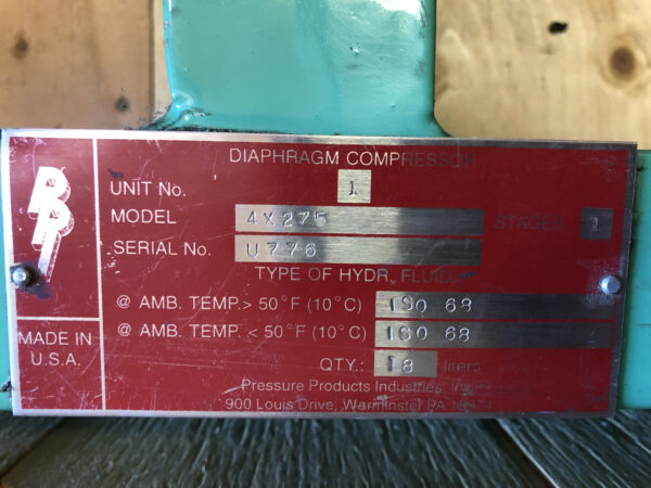 PPI model 4X275 helium compressor - Image 12