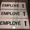 Employee signs
