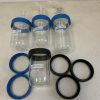 Lot de bouteilles et joints Labconco Lyph-Lock pour laboratoire