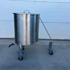 Stainless steel mobile 100 Liter tank