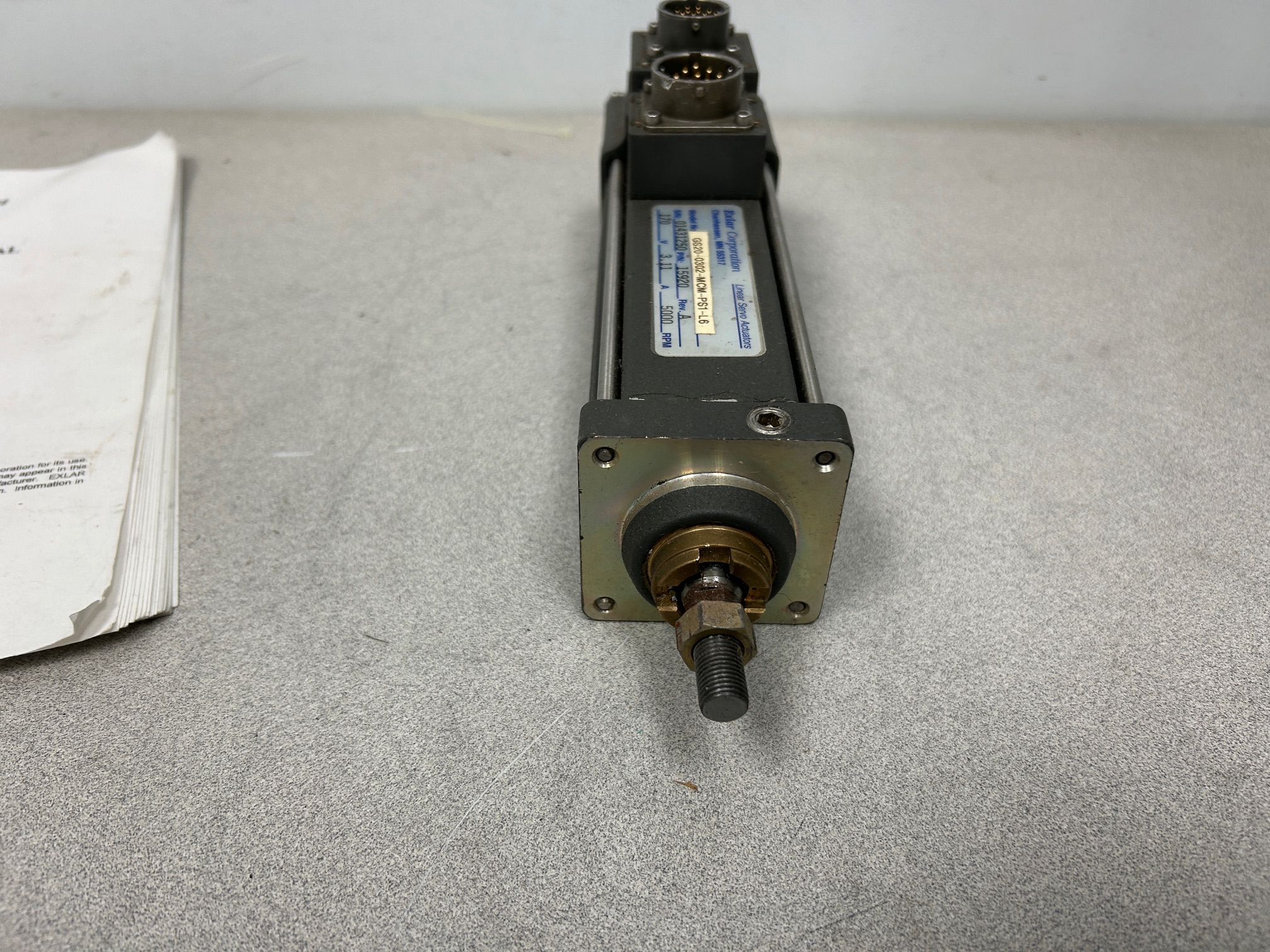 Cylindres actuateurs électrique Exlar Corporation model GS20-0302-MCM-PS1-L6 – Image 7