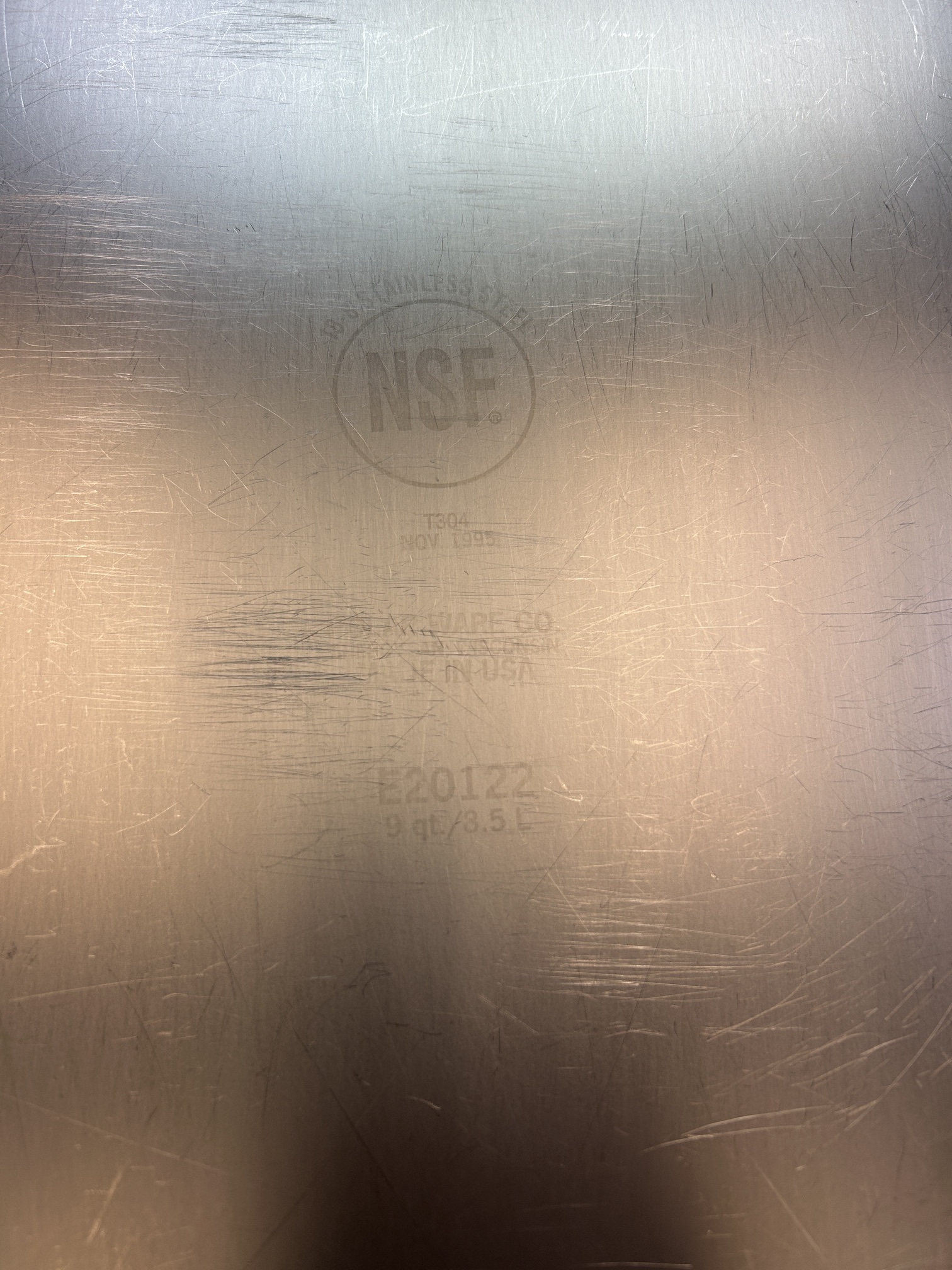Lot de 240 plateaux en acier inoxydable de 8.5L, marque Polarware E-20122 NSF – Image 3