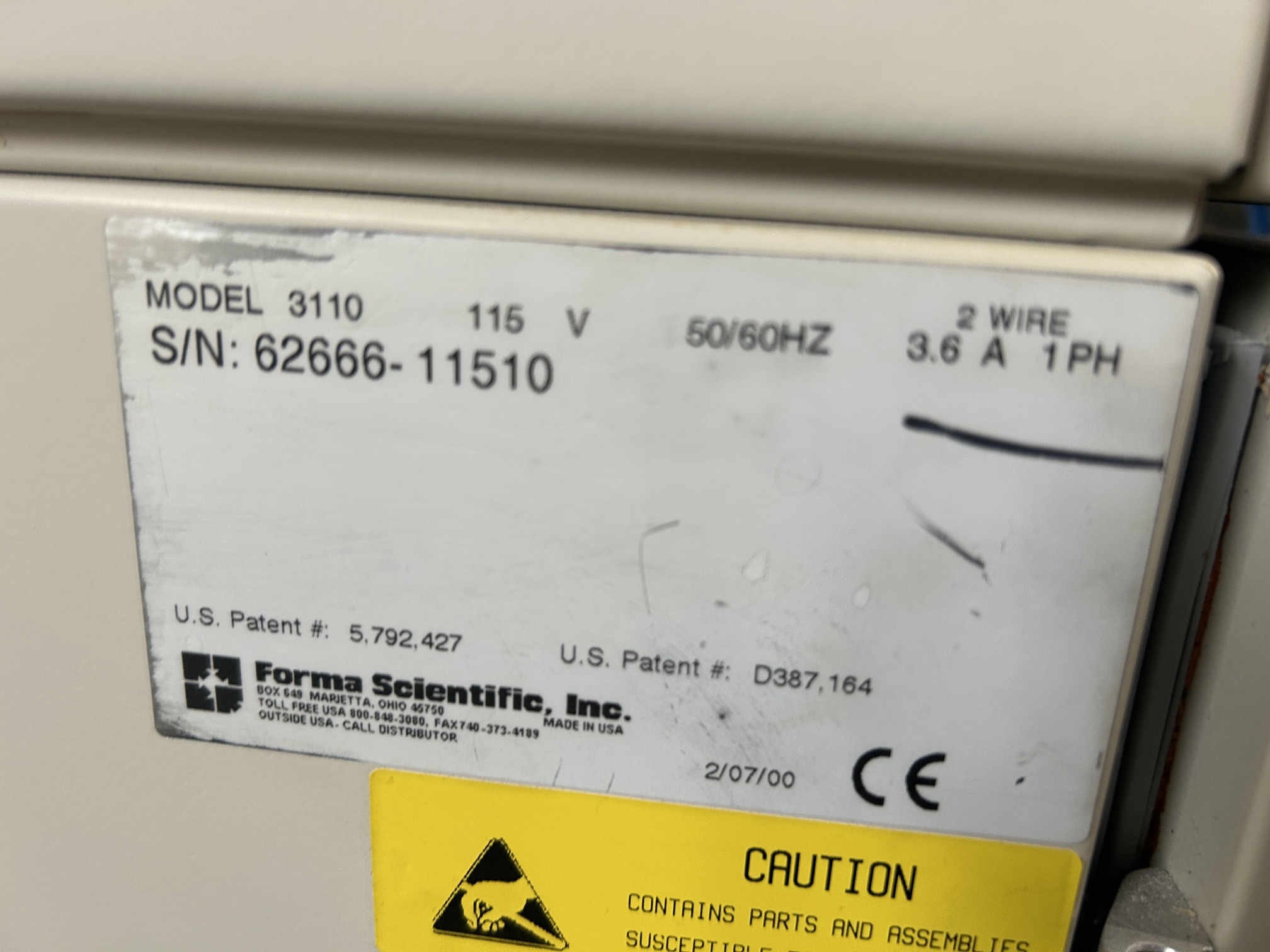 Incubateur de laboratoire Forma Scientific model 3110 au CO2 – Image 8