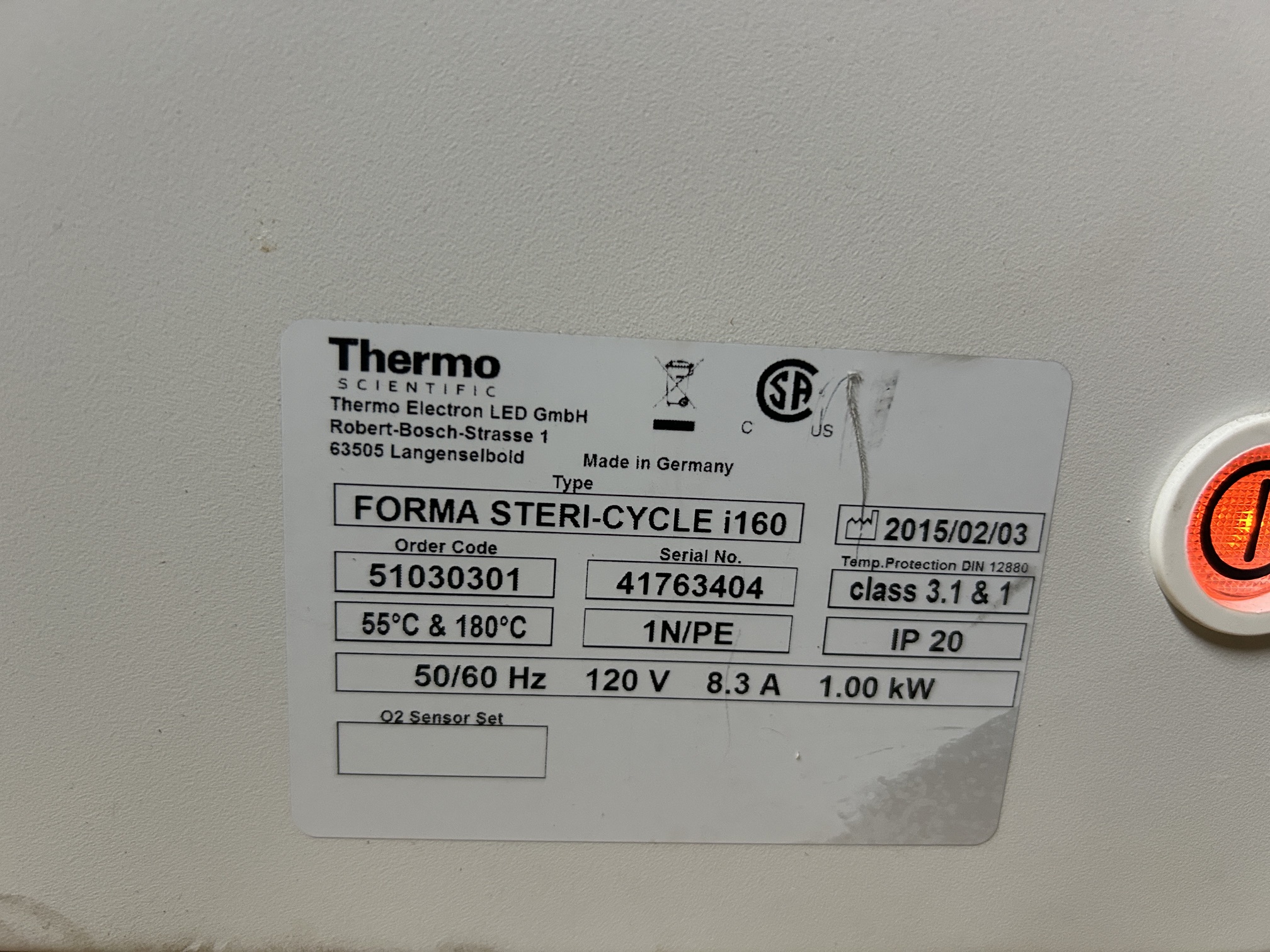 Incubateur de laboratoire Thermo Steri-Cycle i160 – Image 7