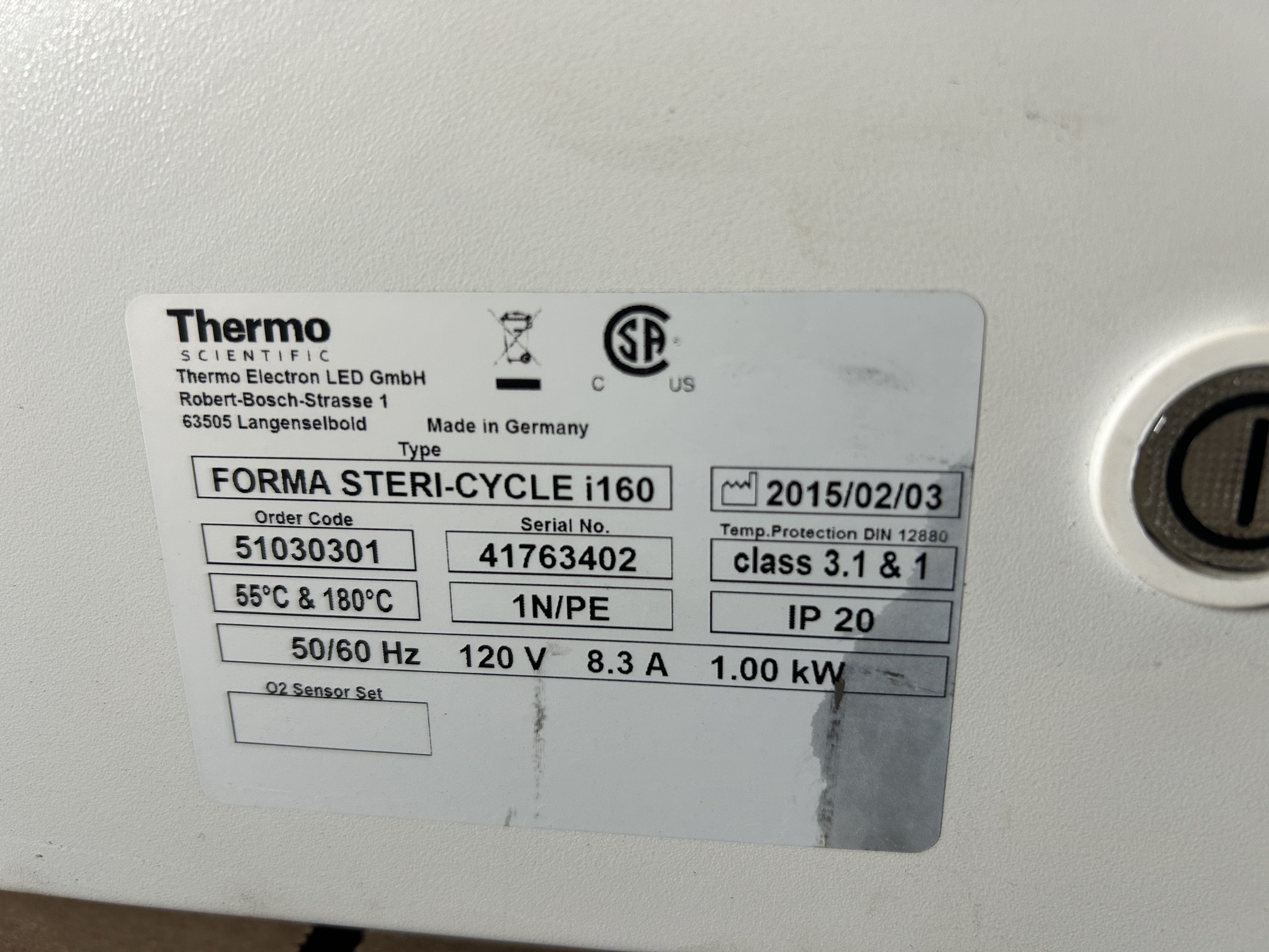 Incubateur de laboratoire Thermo Scientific Steri-Cycle i160 au CO2 – Image 8