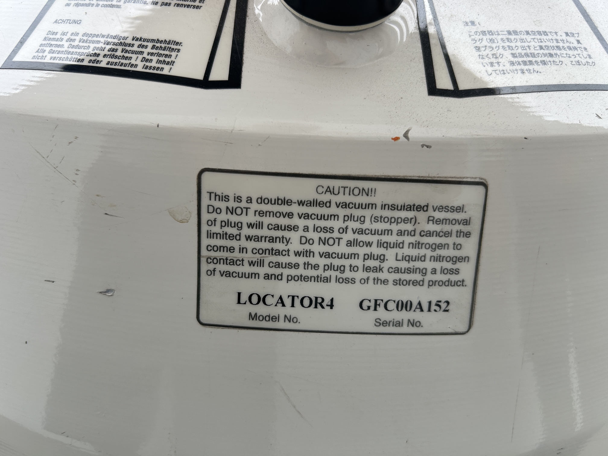 Réservoir pour azote liquide Thermolyne Locator 4 – Image 9