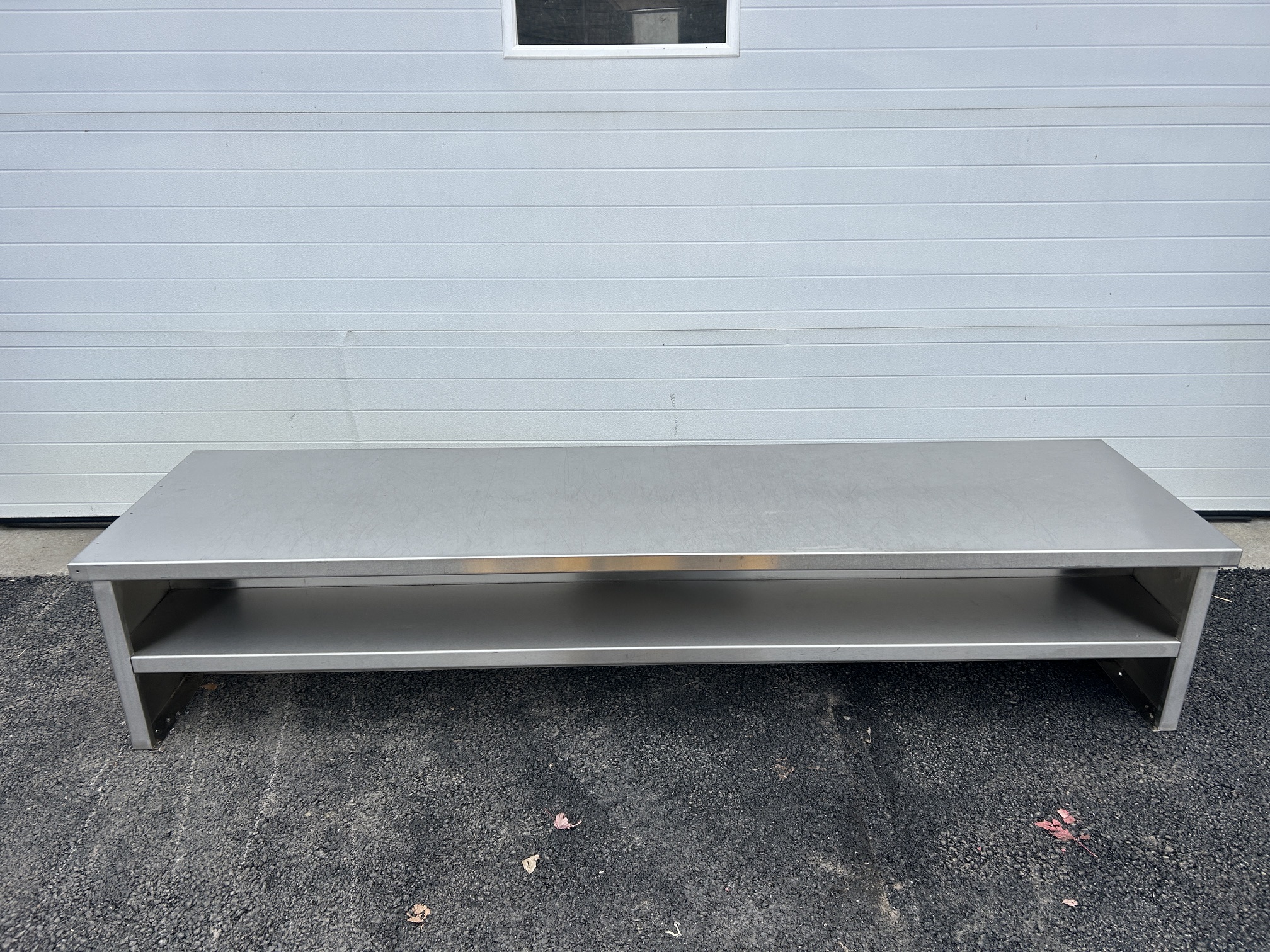 Stainless steel bench, 93'' long