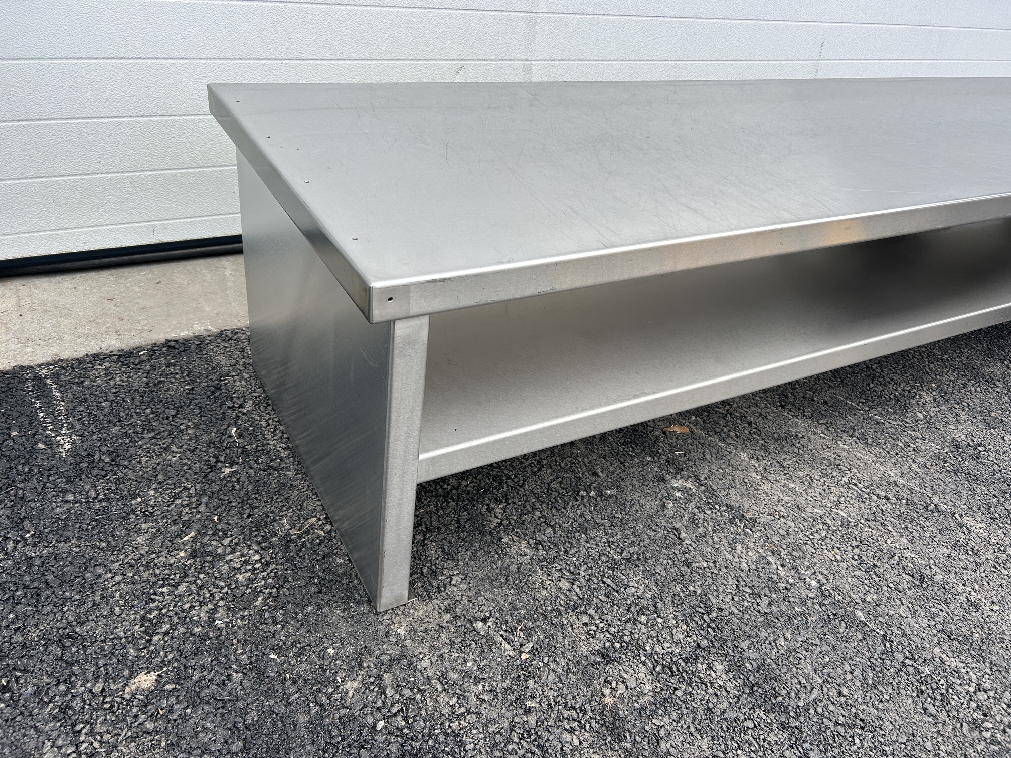 Stainless steel bench, 93'' long - Image 2