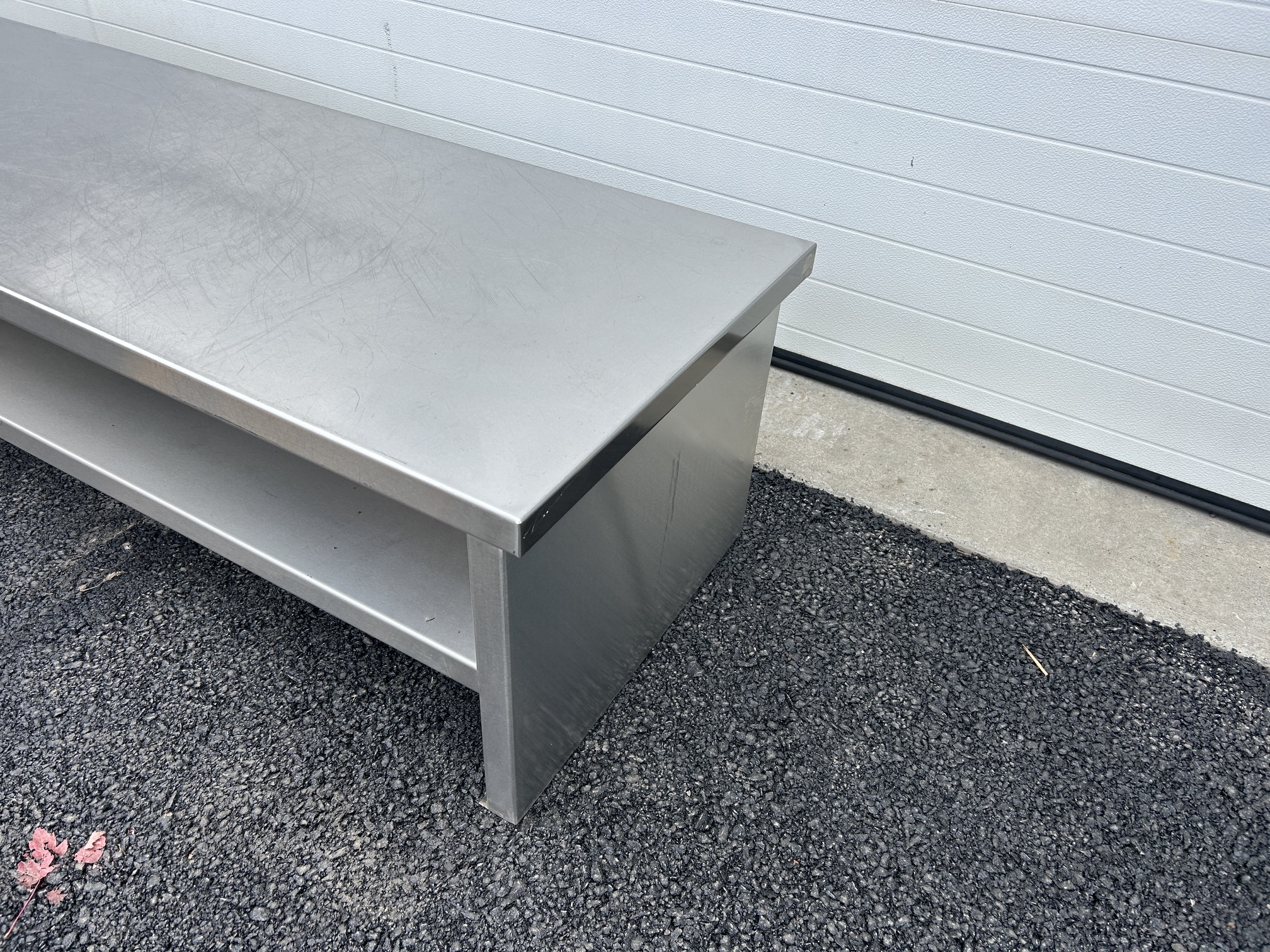 Stainless steel bench, 93'' long - Image 3